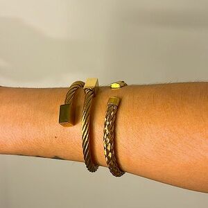 (2) 14kt gp stack bracelets